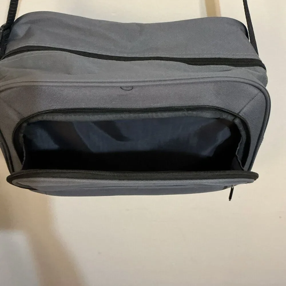 JEEP Authentic Black Messenger Bag Carry On Travel Tote With Shoulder Strap
